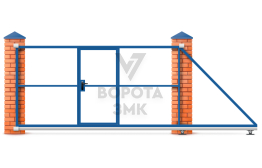 Двустворчатые откатные ворота 2800×2000 ЗМК-7434